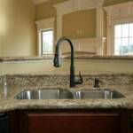 Kitchen Sink and Close-Up of Granite Countertop