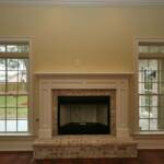 Masonry Brick Fireplace with Mantle